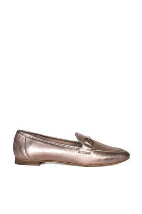 Büyük Numara Pembe Gümüş Kadın Loafer Ayakkabı T2960