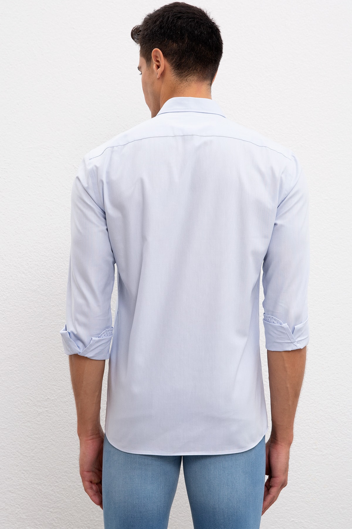 پیراهن مردانه آبی یو اس پولو | G081GL004.000.849503 اورجینال - تصویر 3