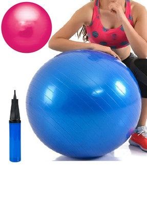 Pilates Topu Pompa 20 Cm Mini Top Seti Jimnastik Egzersiz Yoga Spor Topu Plates Seti Pembe Jet-0113