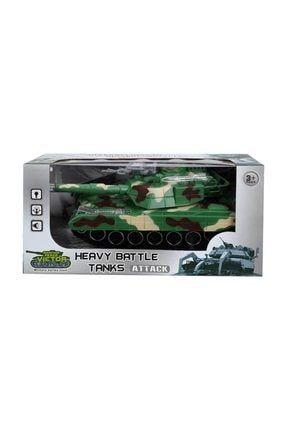 Sesli ve Işıklı Askeri Tank - Yeşil Tank S00002223-36303