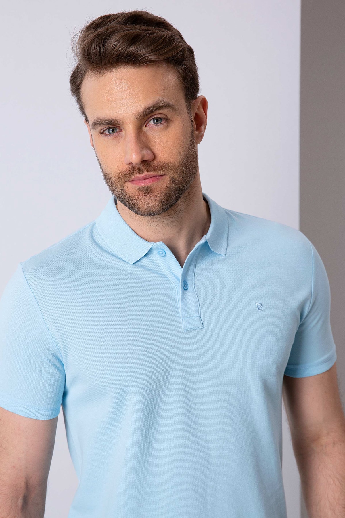 پولوشرت پیر کاردین مردانه پنبه ای آبی  راسته Regular/رگولار    بیسیک  | Pierre Cardin G021GL011.000.743346 TR - تصویر 3