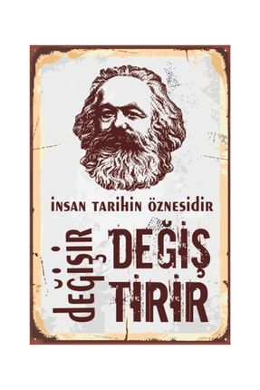 Karl Marx Retro Vintage Ahşap Poster 2030008