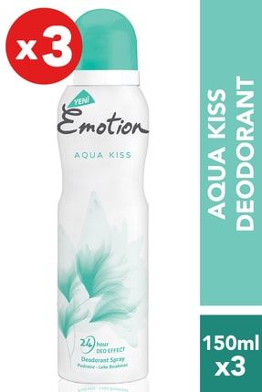 Aqua Kiss 3'Lü Kadın Deodorant (3X150 ml ) 506577-3