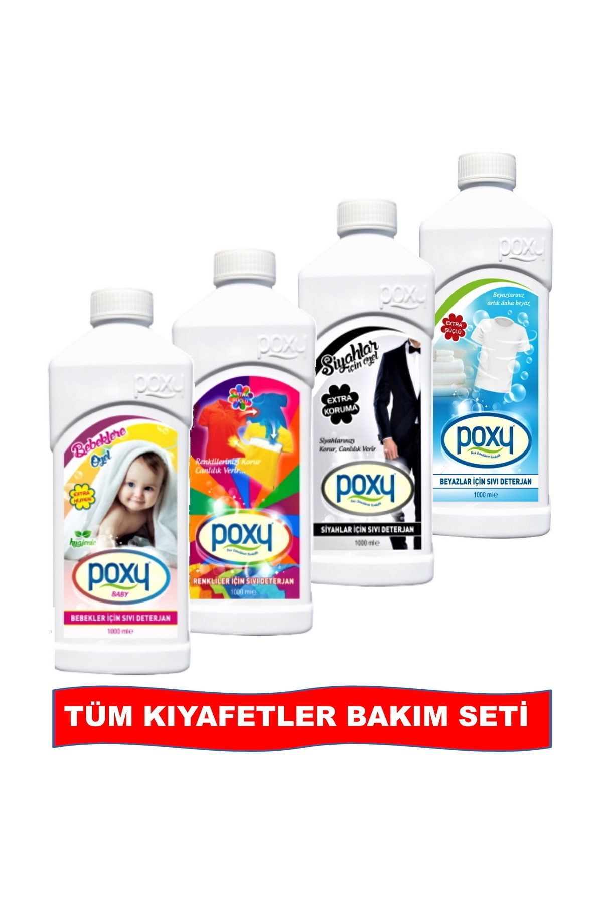 Poxy Tüm Kıyafetler Bakım Seti