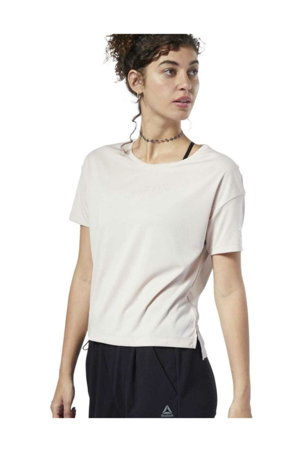 تی شرت یقه گرد مدل کوتاه طرح ساده آستین کوتاه زنانه ریباک Reebok (برند انگلستان)