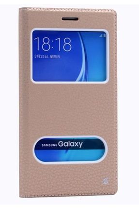 Samsung Galaxy J5 2016 Kılıf Silikon Kapaklı Pencereli Kılıf AKSDOLCE72