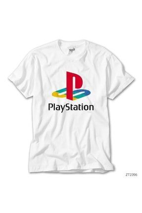 Playstation Logo Beyaz Tişört ZT2396