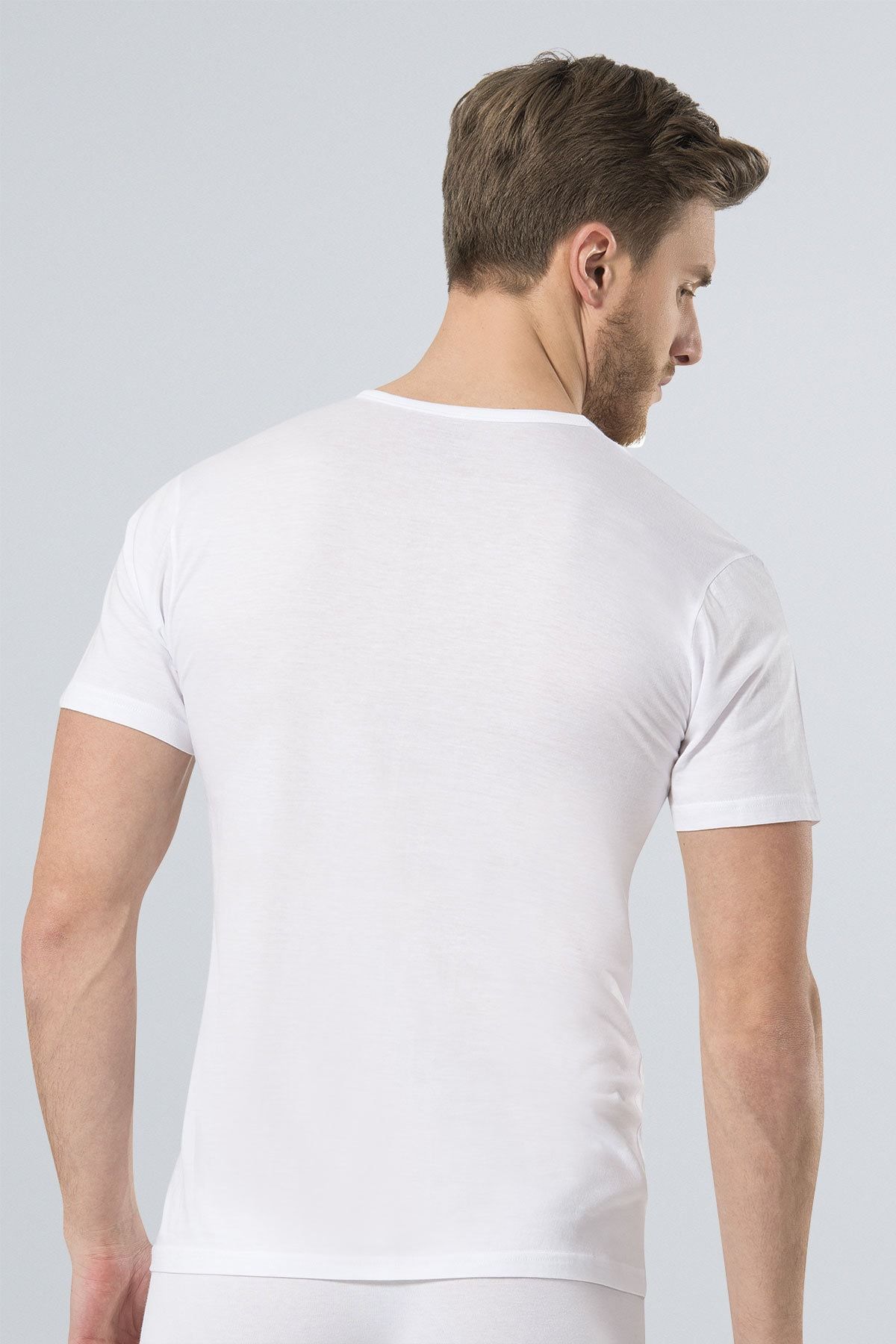 TÜREN-181 Tricou pentru bărbați modal cu decolteu O 3
