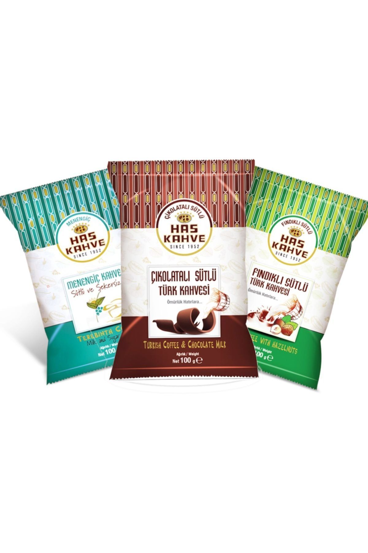 Has Kahve Muhteşem 3'lü Sepeti 3 X 100 Gr (çikolatalı-fındıklı-menengiç Kahve)