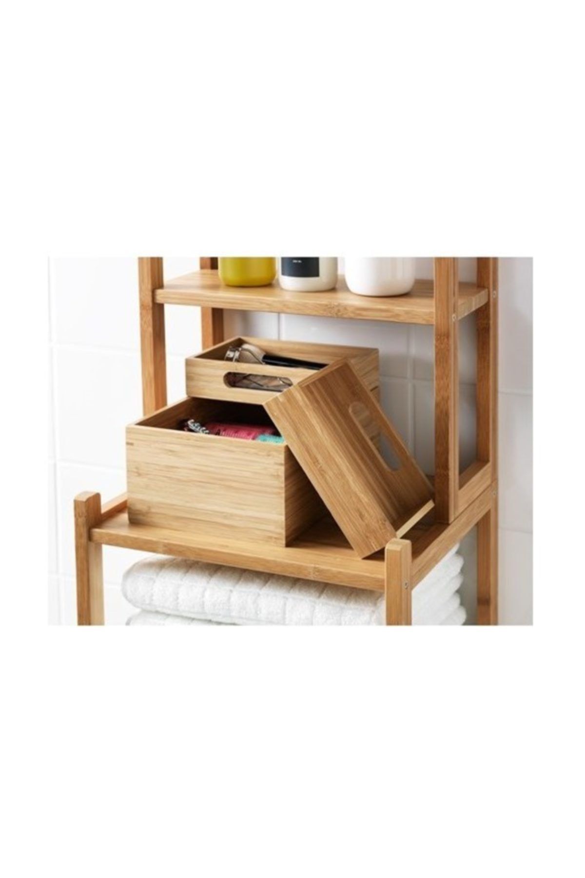 جعبه ذخیره سازی بامبو ست جعبه دراگان بامبو IKEA