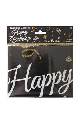 Sparkling Confetti Happy Birthday Masa Örtüsü Doğum Günü Parti ( 120 * 180 cm) ARM-BE5428