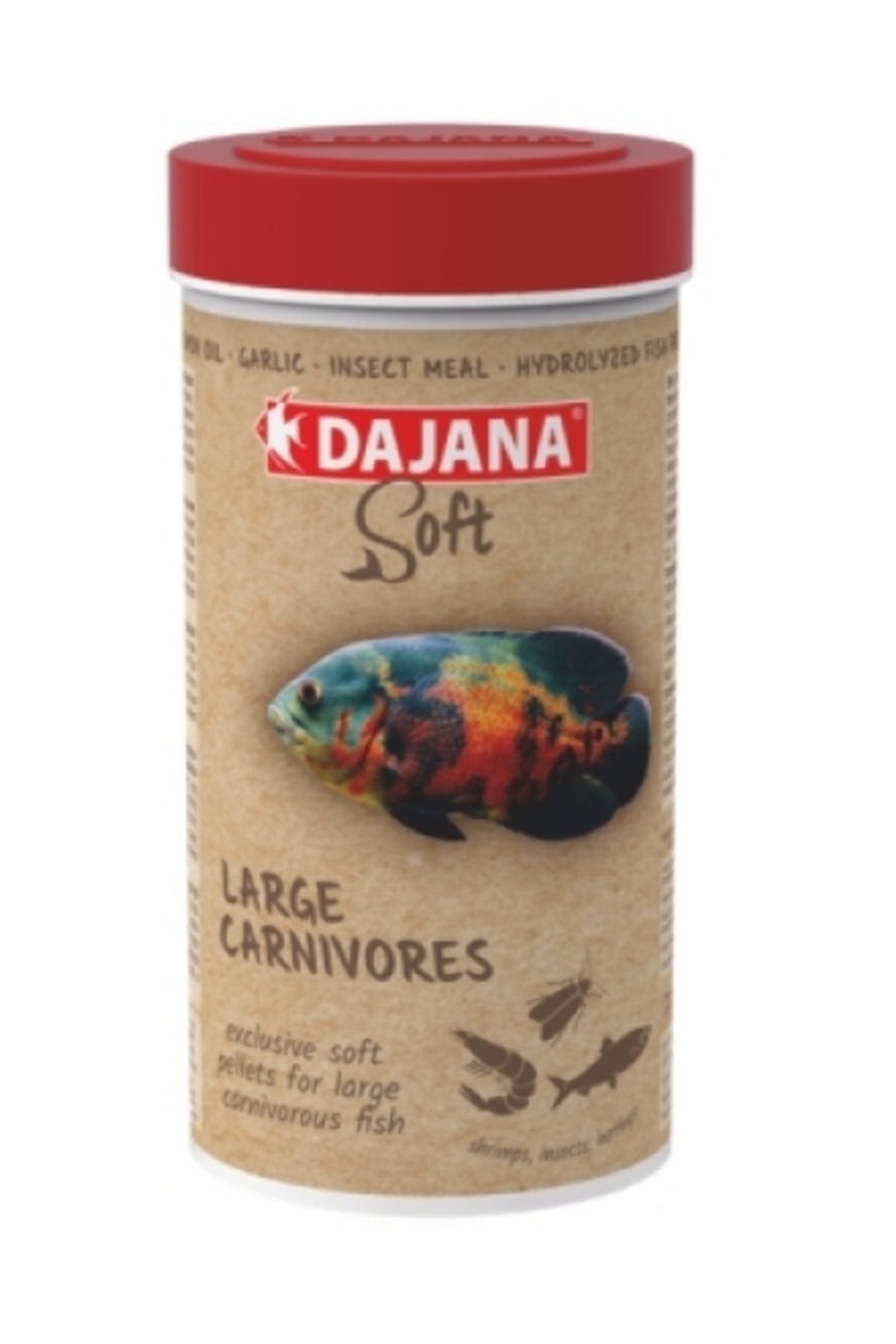 No Label Dajana Soft Large Carnivores Böcekli Ciklet Balık Yemi 1000ml 480gr