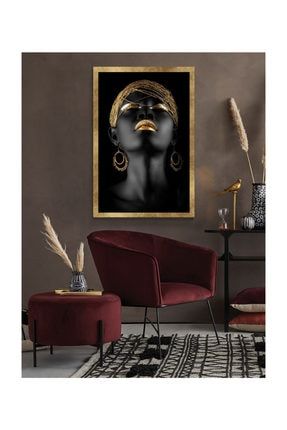 Afrika Güzeli Siyahi Kadın Tablosu M3333