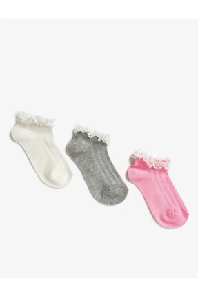 Kız Çocuk Pembe Kiz Çorap Seti Pamuklu 1YBG82203AA