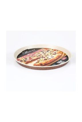 Pizza Tepsisi 32 Cm Kahverengi Dış Yüzey TEPSİ32