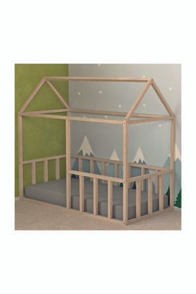 Montessori Çocuk Yatak Doğal Çam Ağacı Yatak 90x190 Nisa m-5670-k