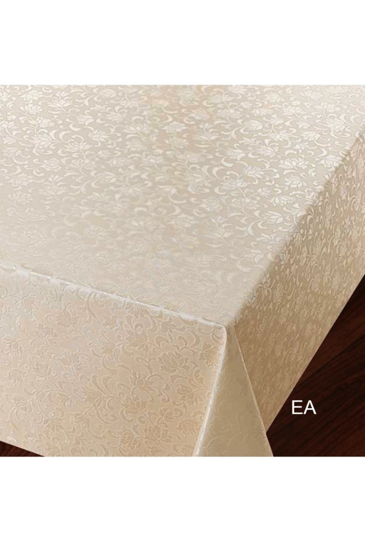 polset Pvc Astarlı Kabartmalı Kumaş Görünümlü Masa Örtüsü Silinebilir 514 Kahve