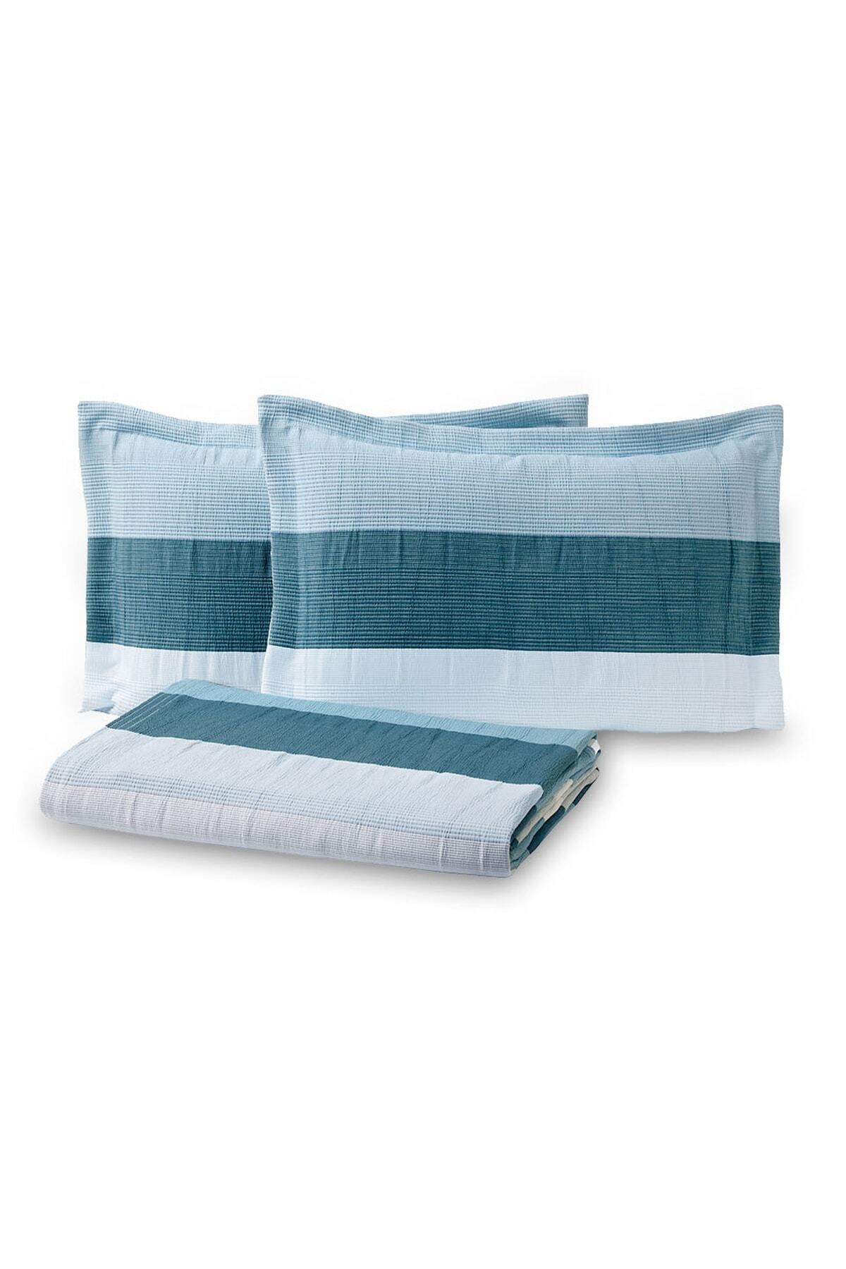 Yataş Bedding Martin Çift Kişilik XL Yatak Örtüsü SetiMavi Fiyatı