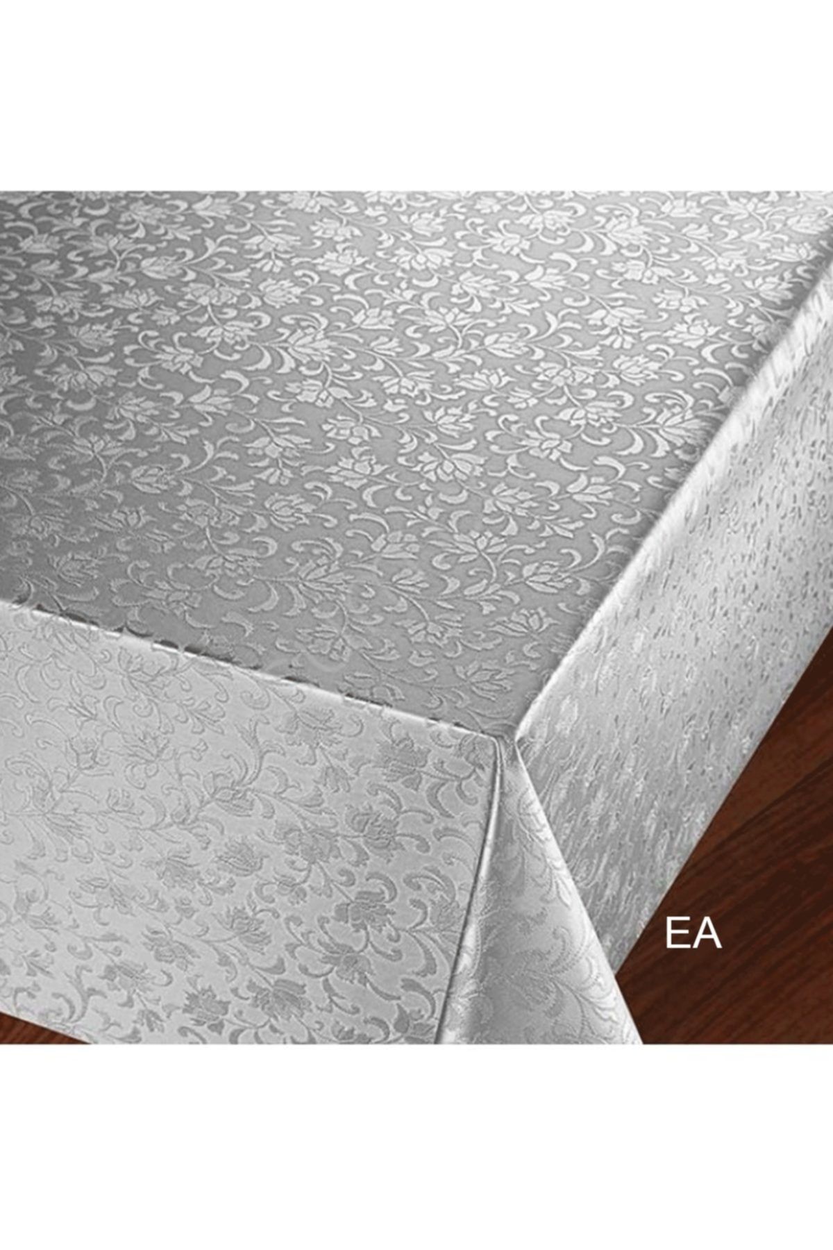 polset Pvc Astarlı Kabartmalı Kumaş Görünümlü Masa Örtüsü Silinebilirgri
