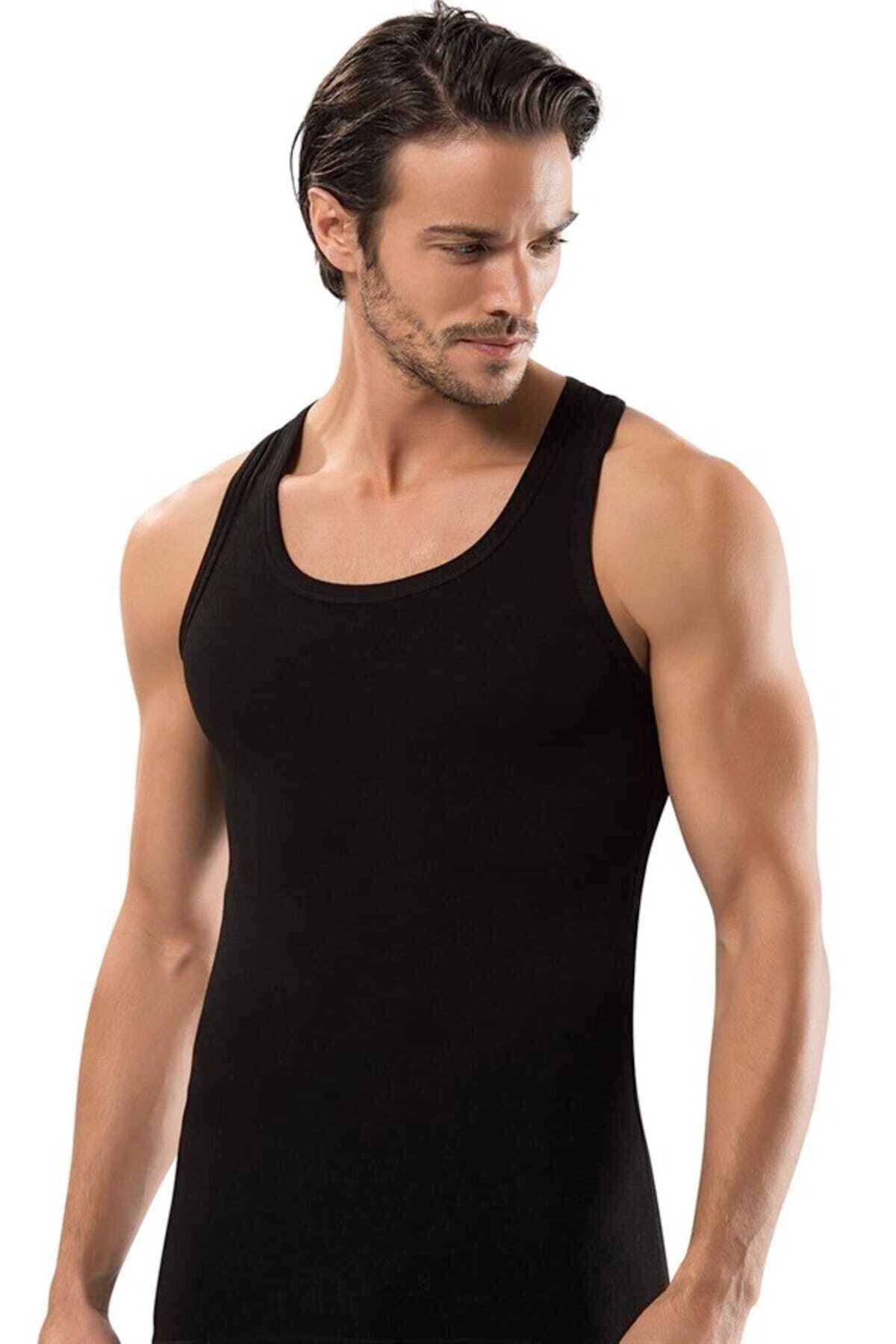 Dagi 1010 2 Pachete Pentru Bărbați Din Bumbac Pieptănat Negru Masculin - XL