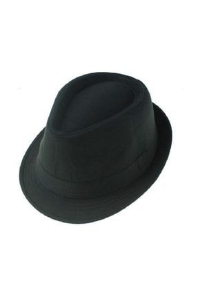 Partidolu Kumaş Çocuk Fötr Gösteri Şapkası Siyah Renk 8-9 Yaş 56 No BP5714549SY