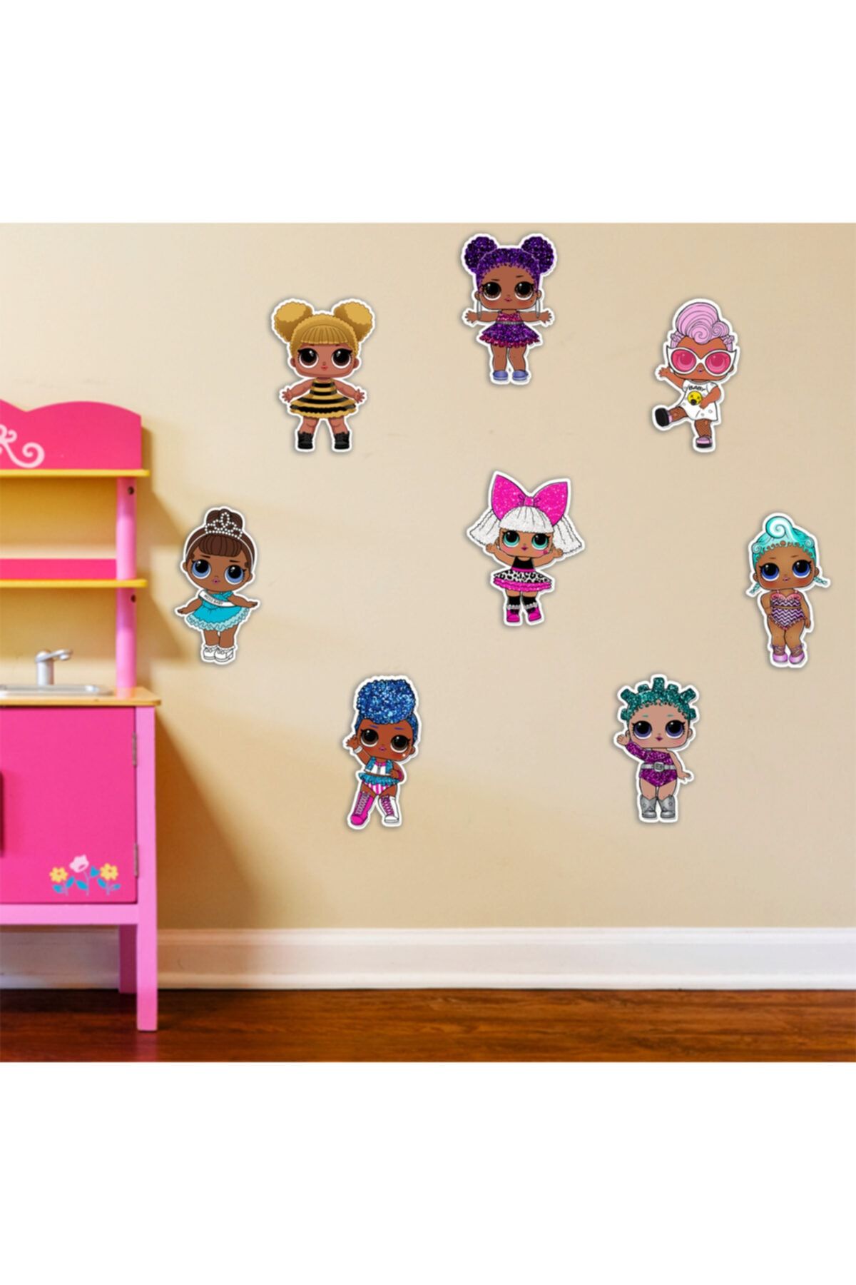 Lol Bebek Çocuk Odası Duvar Sticker 8 Li Set