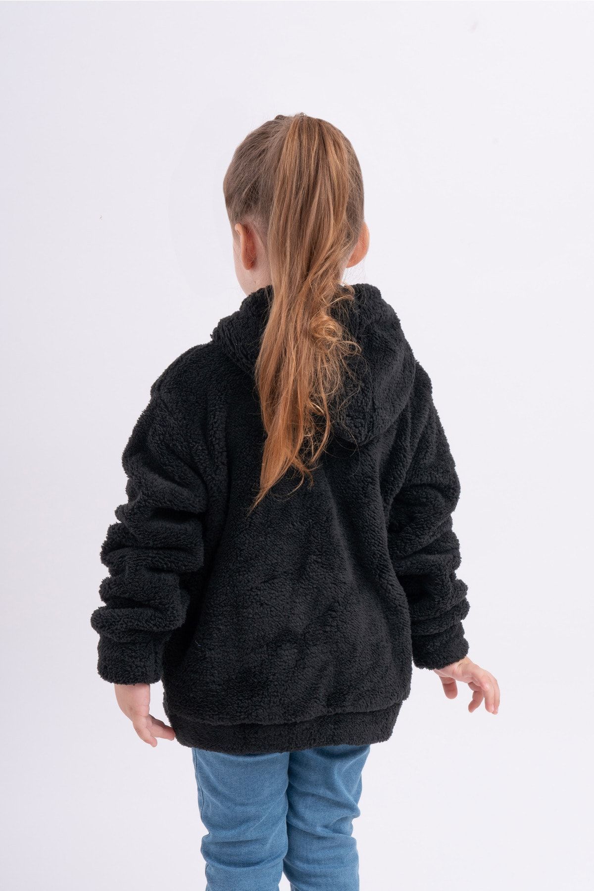Unisex Genç Çocuk Polar Welsoft Peluş Cepli Ceket
