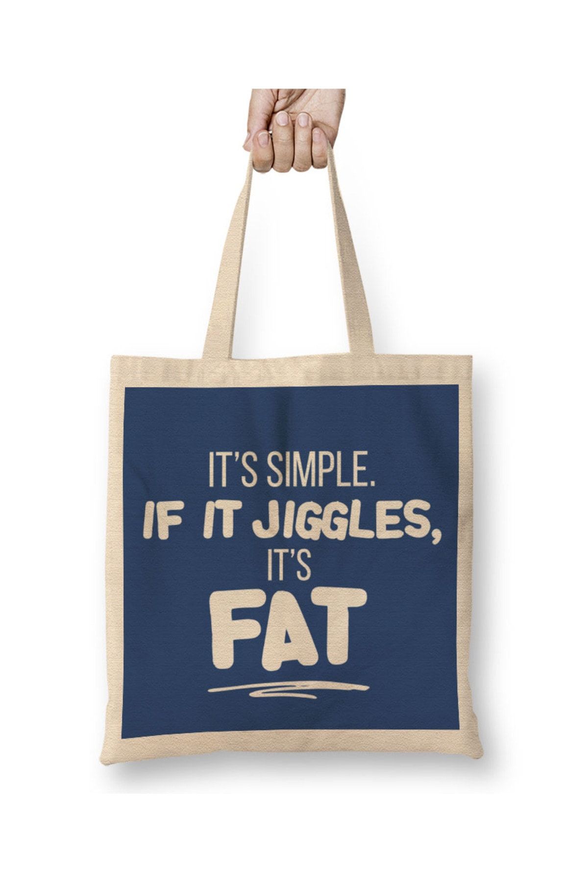 Baskı Dükkanı-I'm Not Shy I'm Social Distancing Tote Bag Long Handle 1