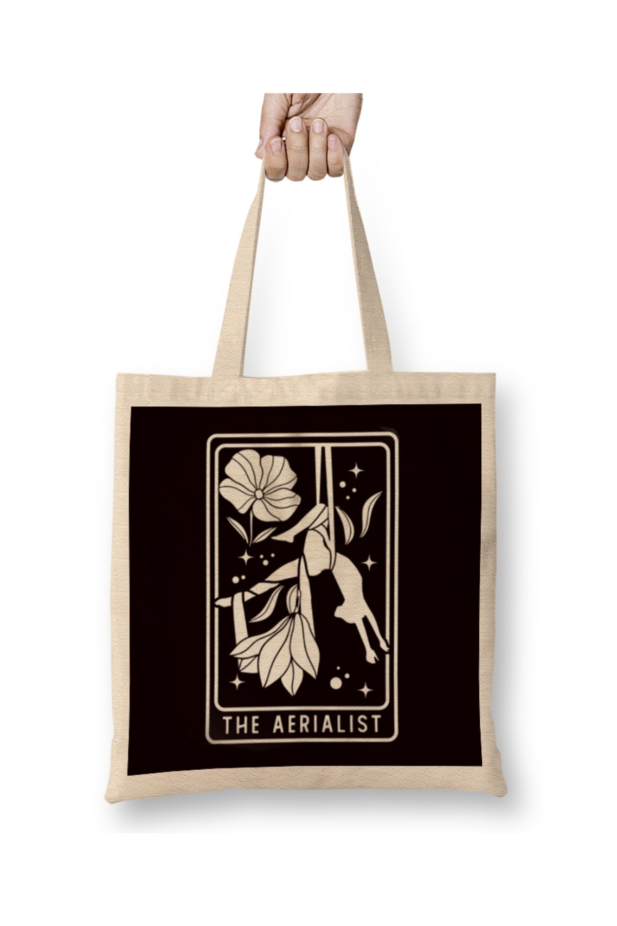 Aerialist Floral Acrobatics Dancer Aerial Silk Circus Sports Cloth Bag Long Handle
