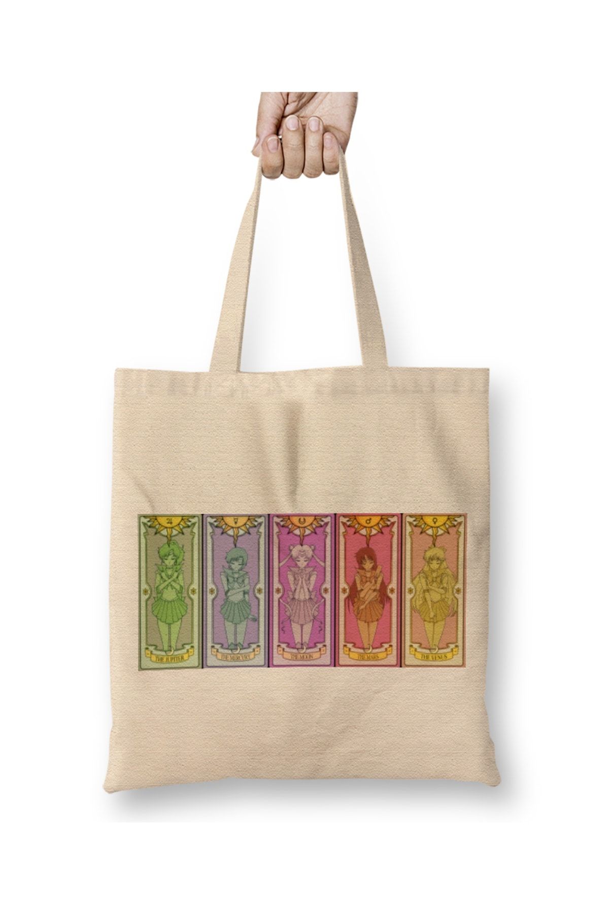 Baskı Dükkanı Sailor Moon 08 Geantă Din Pânză Cu Mâner Lung Unisex - One Size