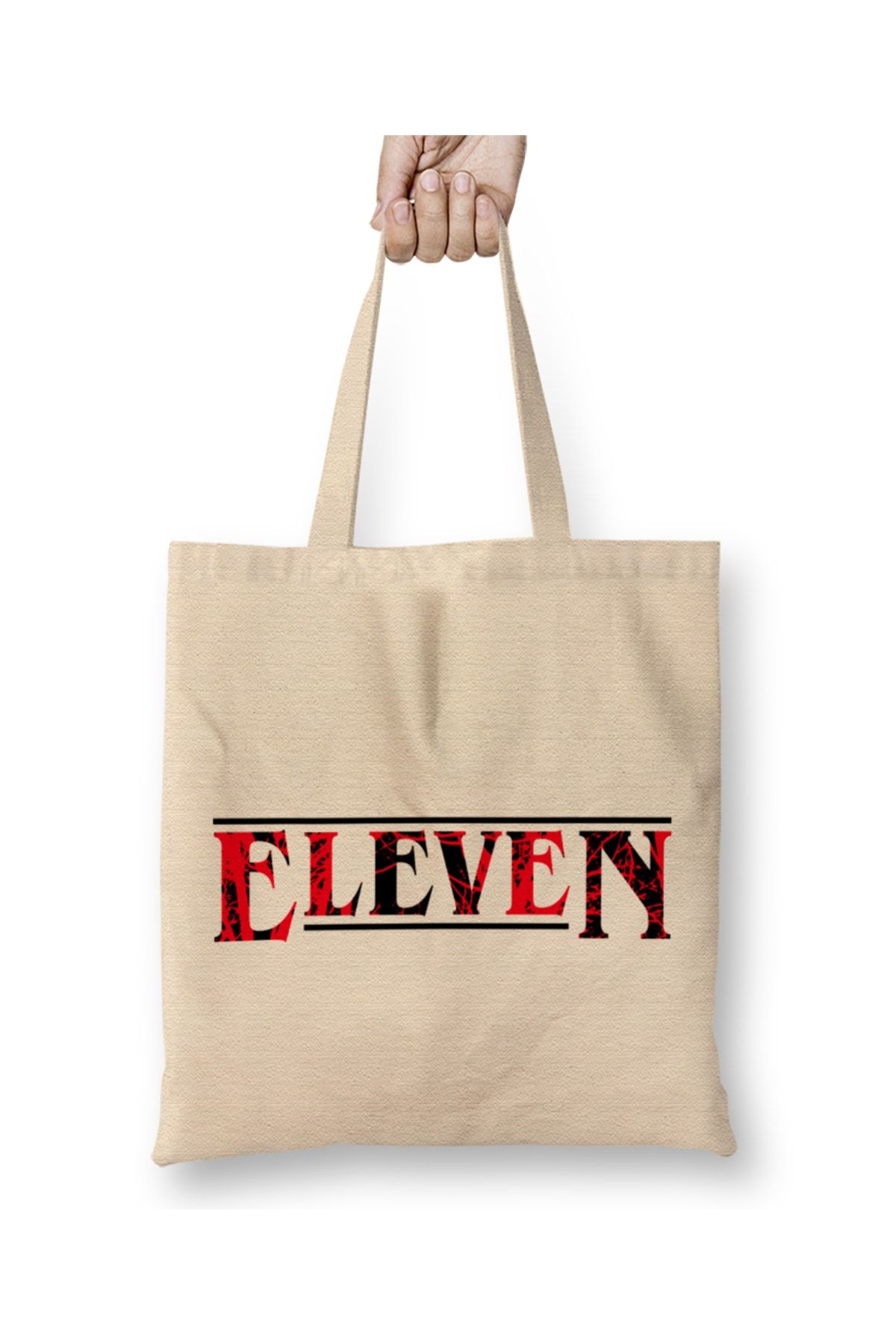 Baskı Dükkanı Geantă Din Pânză Stranger Things Eleven 01 Cu Mâner Lung Unisex - One Size