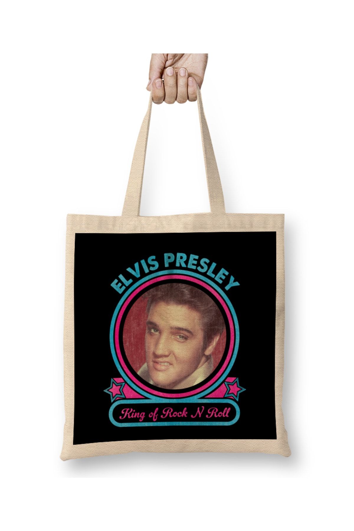 Bask Dukkan Elvis Presley King Of Rock N Roll Tote Bag Long Handle Trendyol