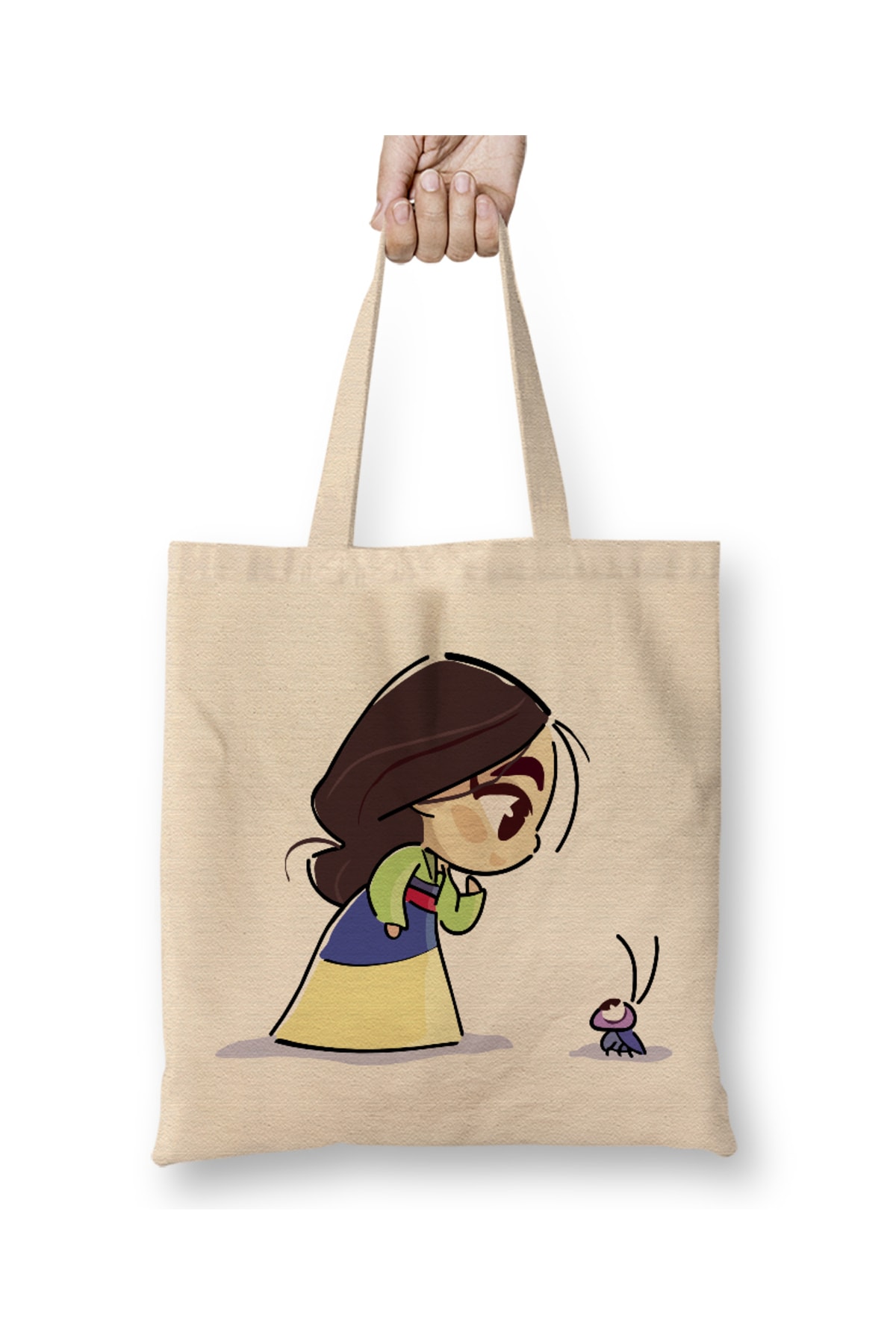 Princesas Cute Mulan Tote Bag Long Handle
