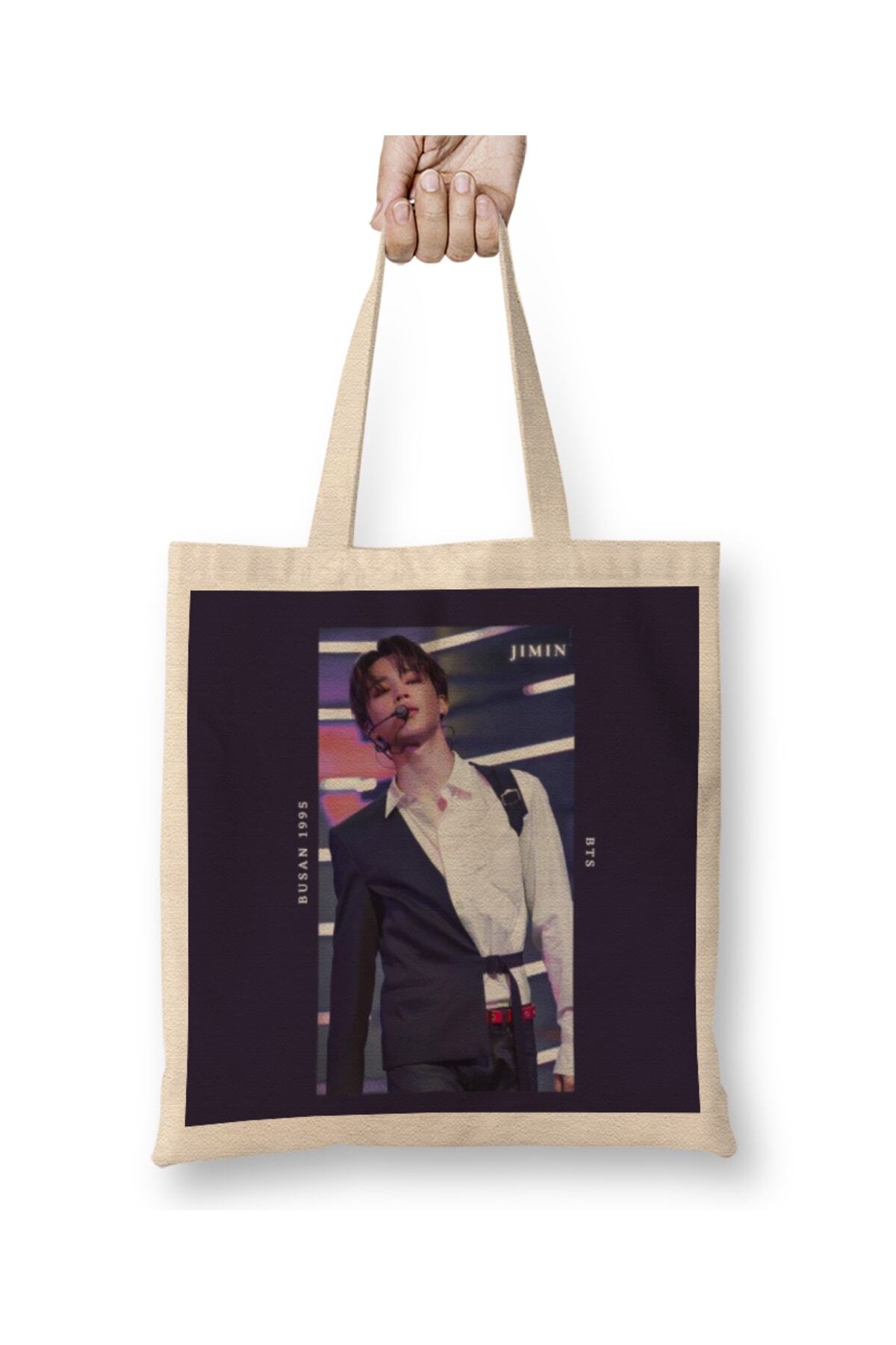 Bts Jimin Dark Theme Tote Bag Long Handle