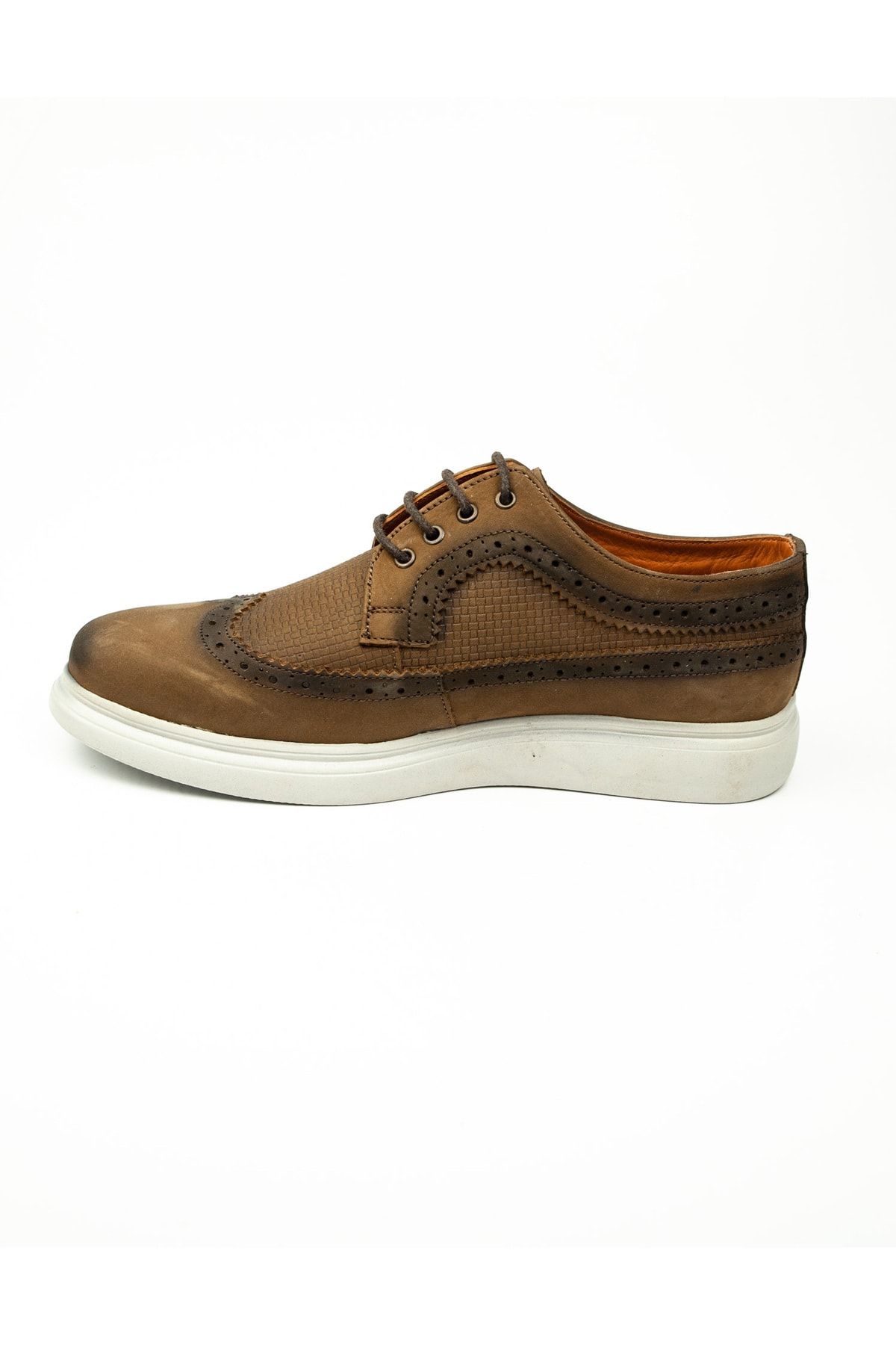 Nobel-1062 Tan Nubuck Leather Men's Casual Shoes 3