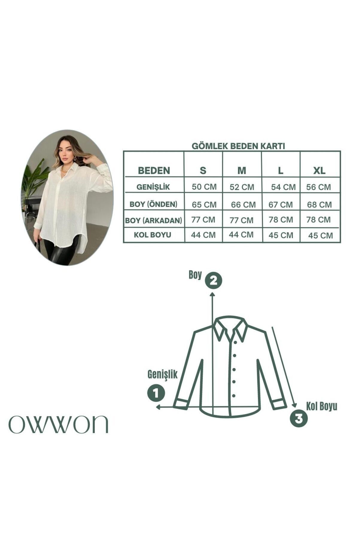 owwon-Women's White Linen Shirt 6