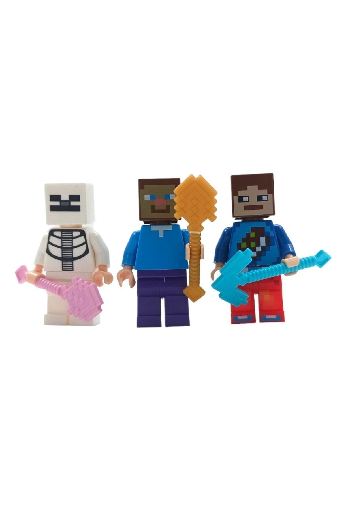 PopŞeker-Lego Compatible 24-Piece Minecraft Figure Set with 12 Characters that Brings Your Imagination to the Minecraft Universe 5