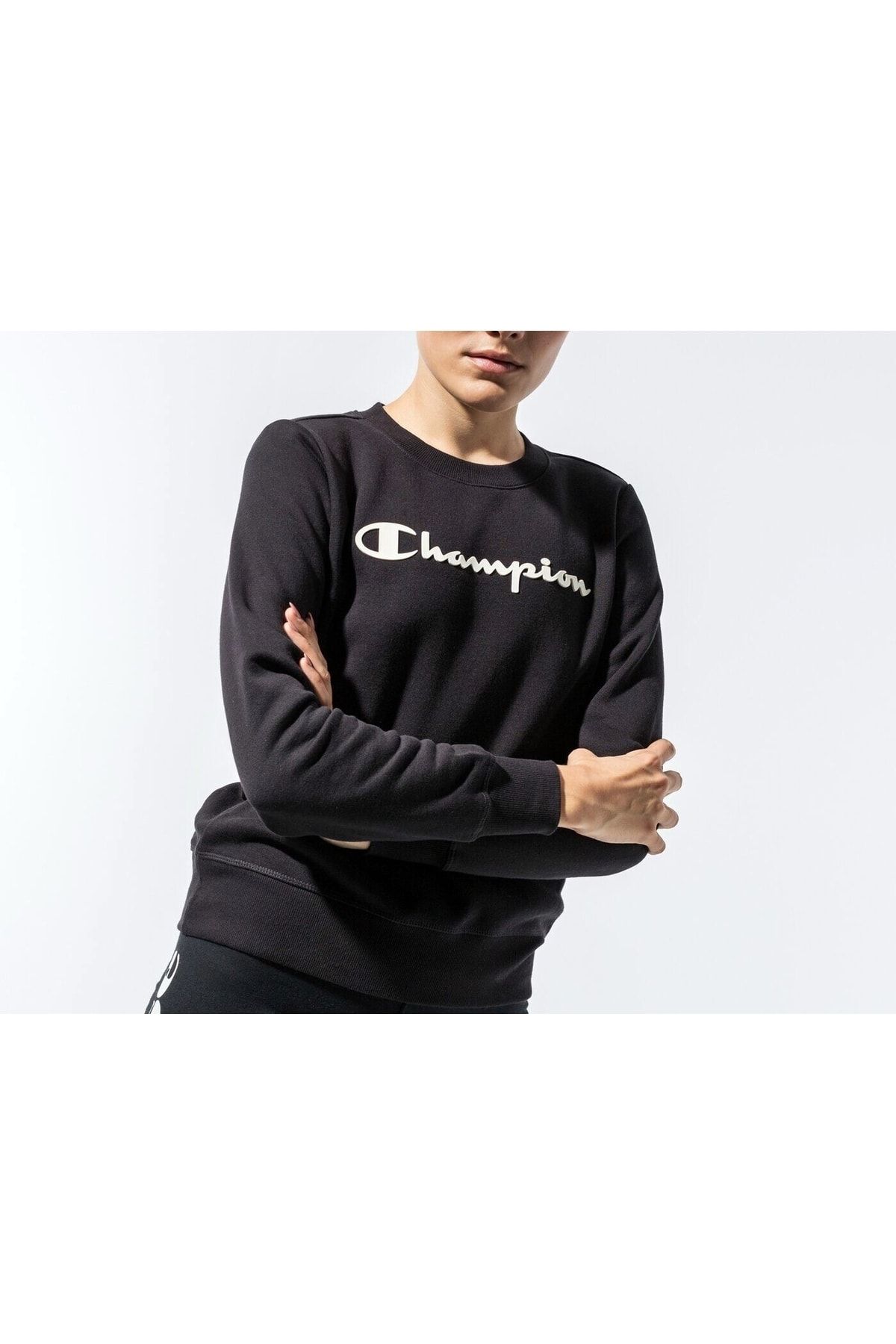 Champion Sweatshirt - Schwarz Trendyol - Regular - Fit