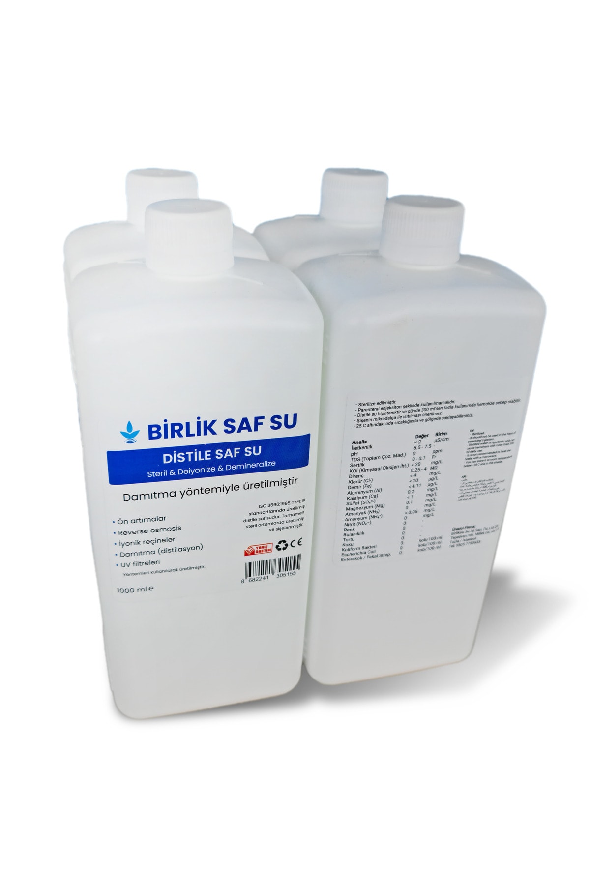 Birlik 4 Litre Gerçek Distile Saf Su