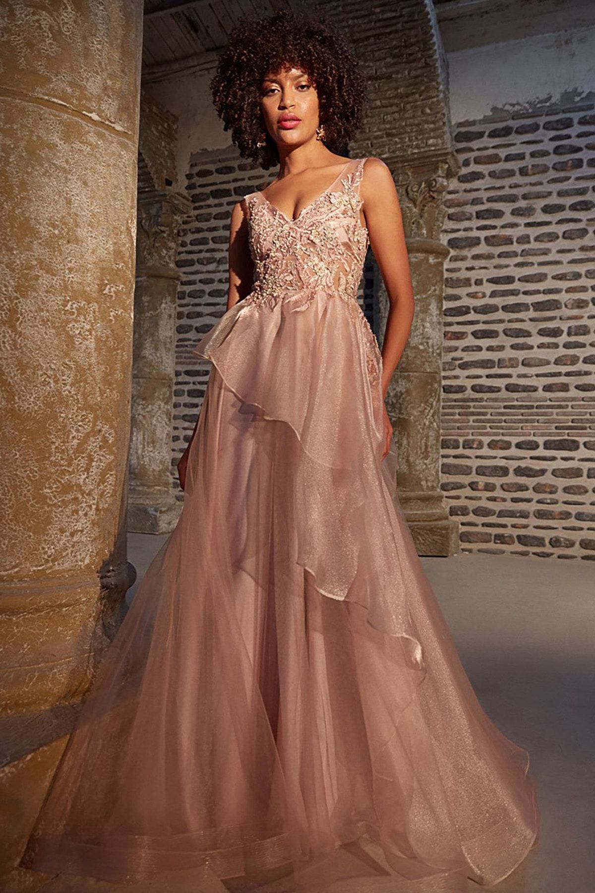 Deep online decollete dress