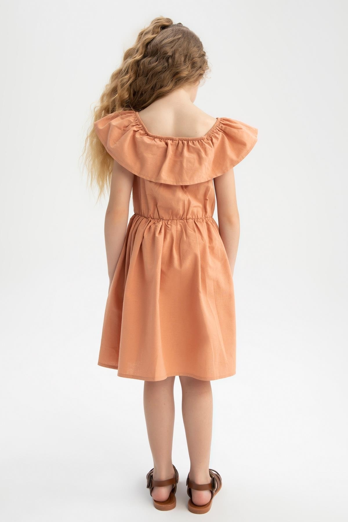 لباس مجلسی دخترانه بورگوندی دفکتوDefacto | W7763A622SM اورجینال - تصویر 5