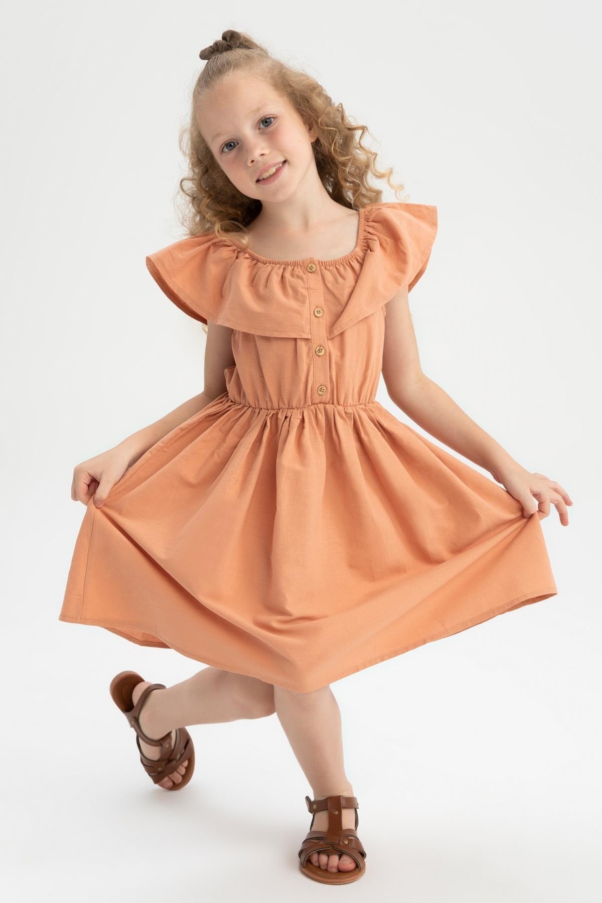 لباس مجلسی دخترانه بورگوندی دفکتوDefacto | W7763A622SM اورجینال - تصویر 8