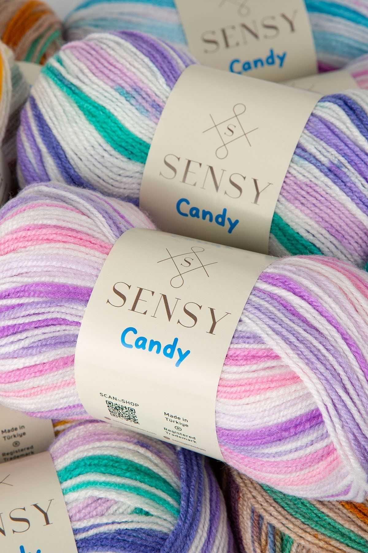 SENSY-Premium Candy Hand Knitting Yarn Baby Kids Sweater Yarn Cardigan Vest Scarf Yarn Blanket Yarn 7