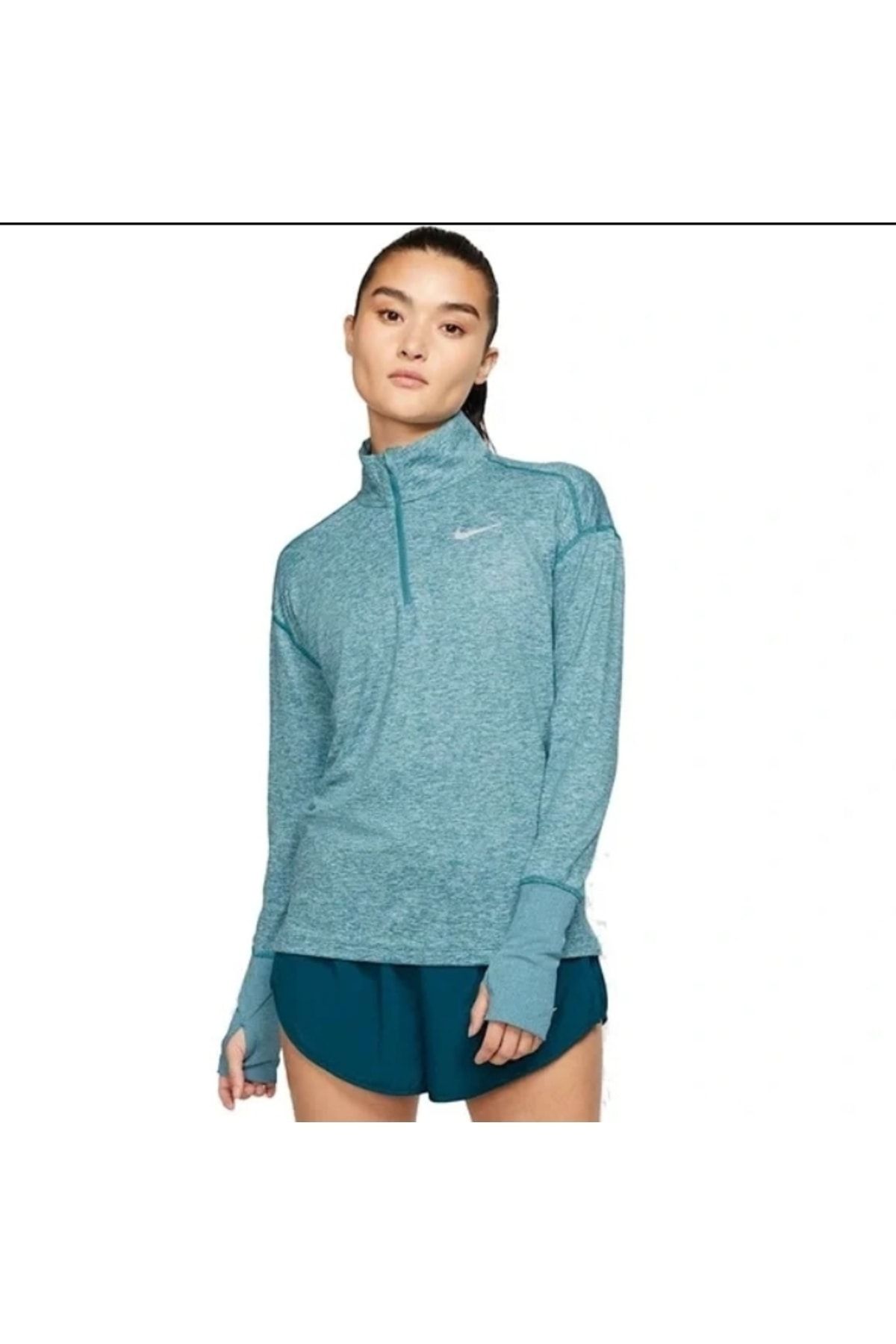 Ladies half zip best sale running top