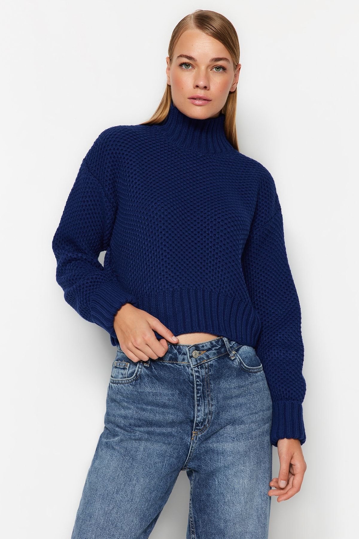 Dark navy sweater on sale