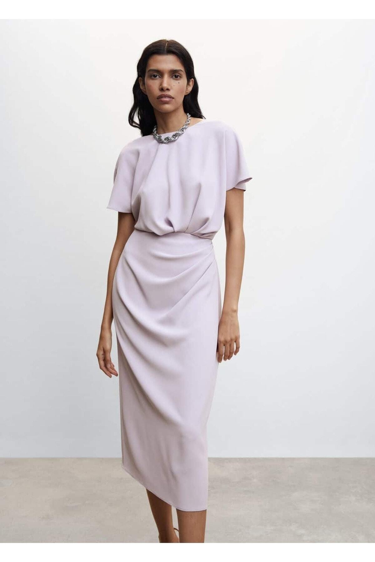 Drape Detaylı Elbise