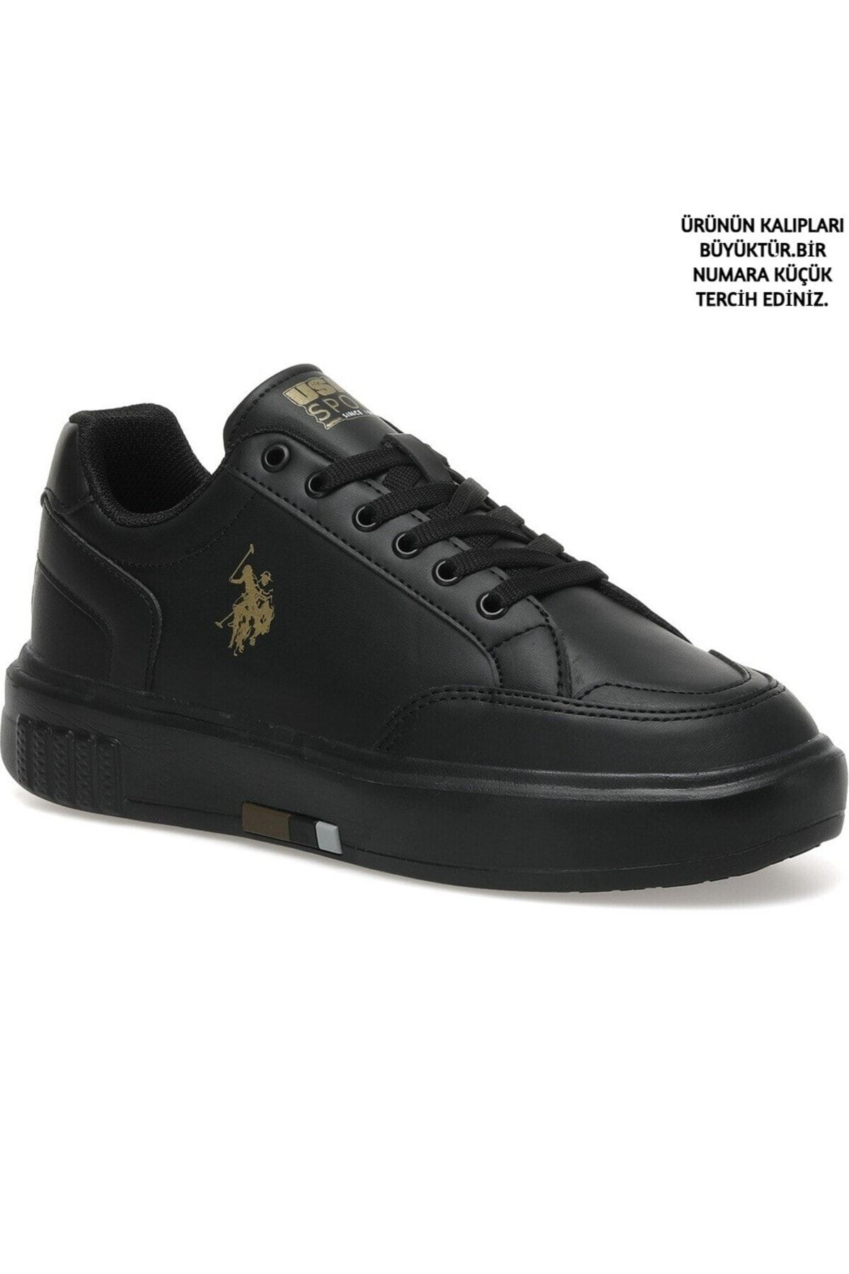 اسنیکر مشکی زنانه U.S.Polo Assn. Siber 2PEF سبک ورزشی طلای سیاه U.S. Polo Assn.