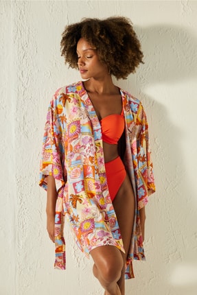 Penti Mystic &Ccedil;ok Renkli Kimono