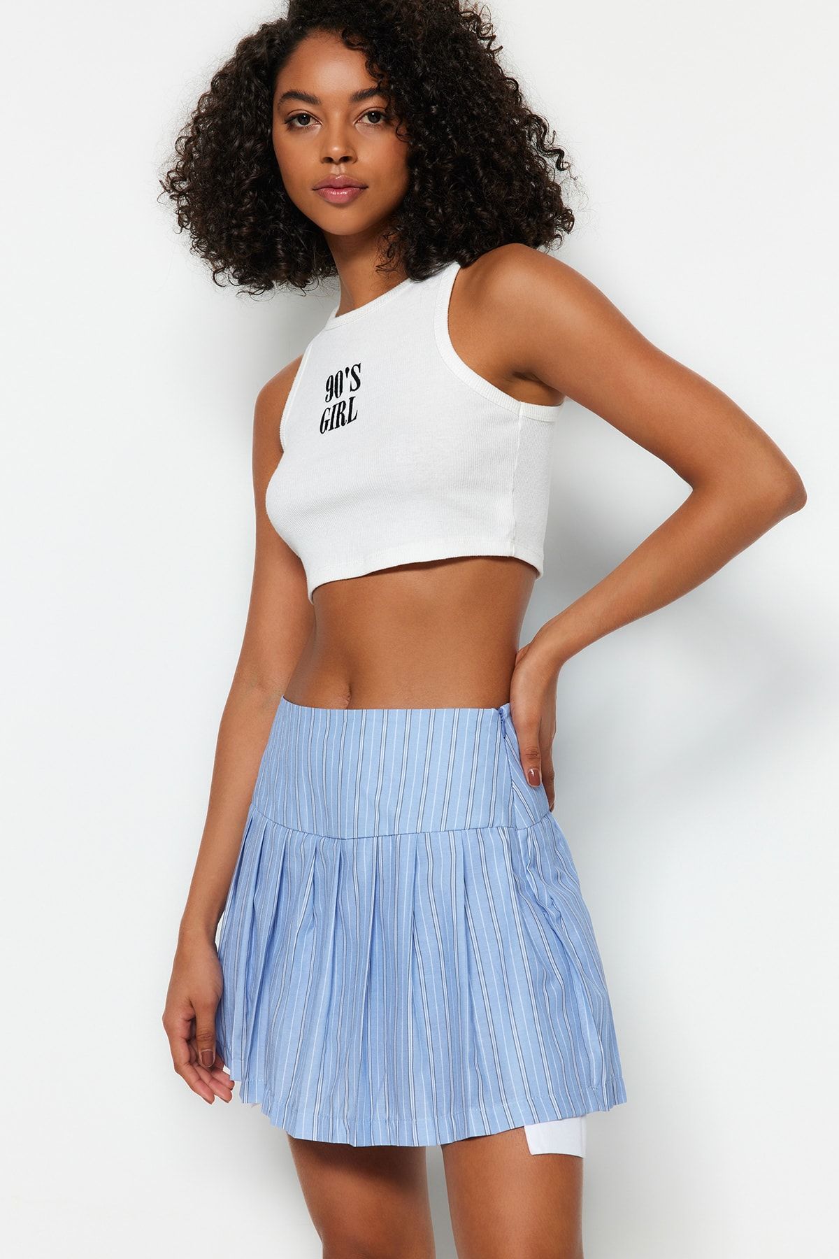 Striped skirt with pockets hotsell
