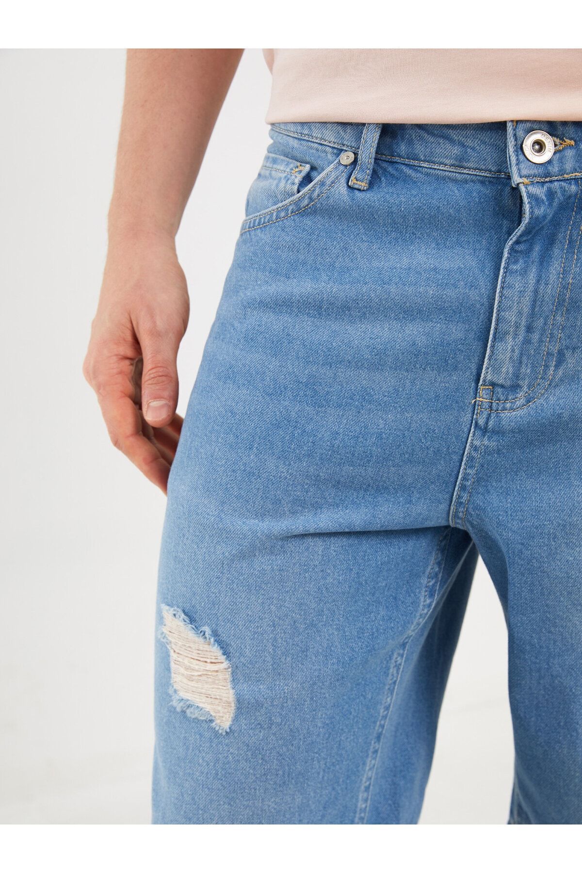 LC Waikiki-Ανδρικό τζιν σορτς - Standard Fit 3